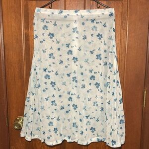 Floral Sheer Blue White Women's Fairy Skirt